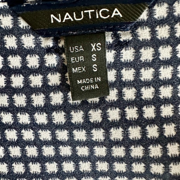 Nautica Black and White Checkered Blouse - Picture 9 of 15